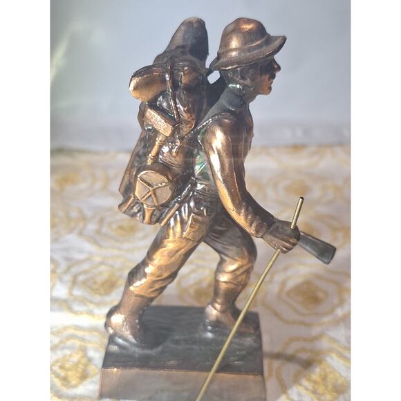 Vintage Solid Brass Alaska Pioneer Figurine – Gold Rush Prospector 4.75" - Picture 4 of 8
